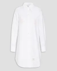 Thom Browne Cotton Oxford mini shirt dress - White White