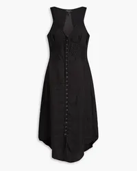 Rag & Bone Criseli broderie anglaise ramie midi dress - Black Black