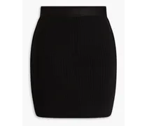 Wini ribbed cotton-blend mini skirt - Black