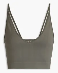 Rick Owens Stretch-knit bra top - Green Green