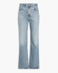 Goldsign  Martin high-rise straight-leg jeans - Blue Blue