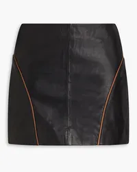 ROTATE Birger Christensen Leather mini skirt - Black Black