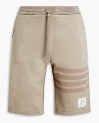 Thom Browne Striped French cotton-terry shorts - Neutral Neutral