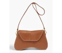 Space leather shoulder bag - Brown