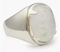 Silver moonstone ring - Metallic