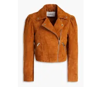 Nubuck biker jacket - Brown