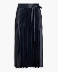 3.1 phillip lim Chintz pleated satin midi skirt - Blue Blue