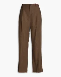 Vince Houndstooth woven straight-leg pants - Brown Brown