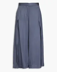 palmer//harding Pleated satin culottes - Blue Blue