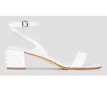 Patent-leather sandals - White