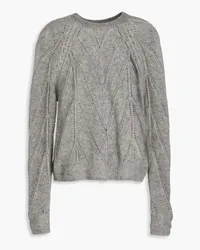 Autumn Cashmere Pointelle-knit sweater - Gray Gray