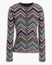 Missoni Metallic crochet-knit wool-blend cardigan - Multicolor Multicolor