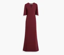 Cutout embellished crepe de chine gown - Burgundy