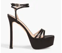 Soiree 145 satin platform sandals - Black