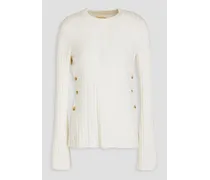Adon ribbed wool-blend sweater - White