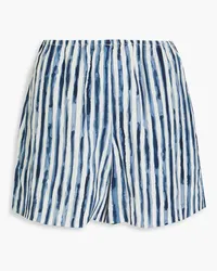 Vince Striped Tencel shorts - Blue Blue