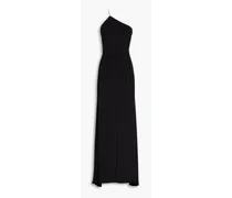 Silk-crepe gown - Black
