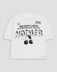 Mother Printed cotton-jersey T-shirt - White White