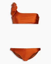 Zimmermann One-shoulder buckled bikini - Red Red