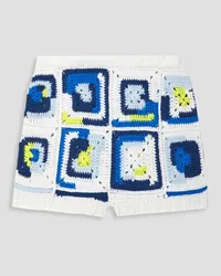 Sea Crocheted wool-blend shorts - White White