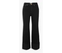 Carnelian high-rise straight-leg jeans - Black