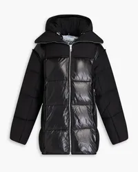 Ganni Coated quilted shell down jacket - Black Black