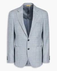 Canali Wool, silk and linen-blend twill blazer - Blue Blue