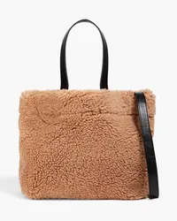 STAND Faux shearling tote - Neutral Neutral