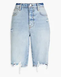 Frame Denim Le Vintage Bermuda distressed denim shorts - Blue Blue