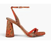 Kia paisley-print falle sandals - Red
