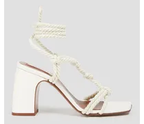 Knotted cord sandals - White