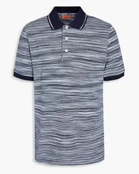 Missoni Space-dyed cotton polo shirt - Blue Blue