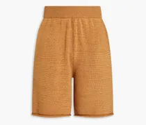 Knitted shorts - Brown