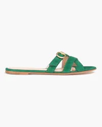 Gianvito Rossi Suede slides - Green Green