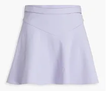 Fluted twill mini skirt - Purple