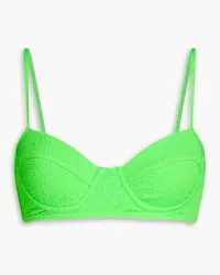 Mara Hoffman Lua popcorn underwired bikini top - Green Green