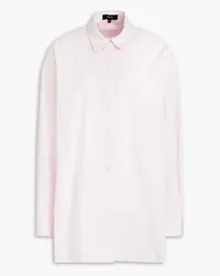 Theory Striped cotton-poplin shirt - Pink Pink