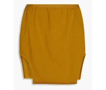 Diana cutout cotton-jersey mini skirt - Yellow