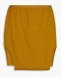 Rick Owens Diana cutout cotton-jersey mini skirt - Yellow Yellow