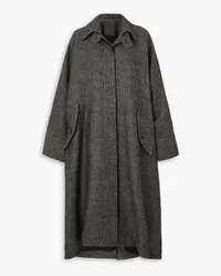 Petar Petrov Spy wool and linen-blend herringbone coat - Black Black