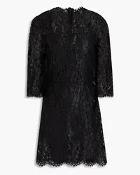 Dolce & Gabbana Metallic cotton-blend corded lace mini dress - Black Black