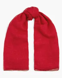 Brunello Cucinelli Linen-gauze scarf - Red Red