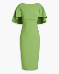 Chiara Boni Aniela cape-effect scuba dress - Green Green