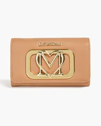 Moschino Gold Rush embellished faux leather wallet - Neutral Neutral