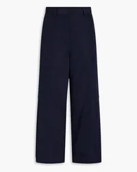 J.W.Anderson Cropped twill wide-leg pants - Blue Blue