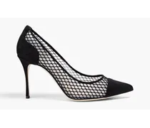 Mesh and suede pumps - Black