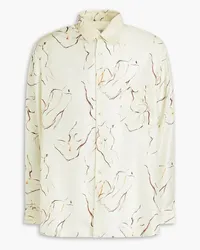 Nanushka Printed silk-twill shirt - White White