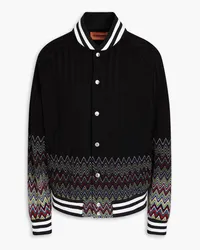 Missoni Jacquard-knit cotton bomber jacket - Black Black