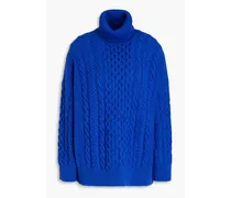 Annis cable-knit wool turtleneck sweater - Blue