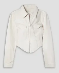 Dion Lee Cropped denim jacket - White White